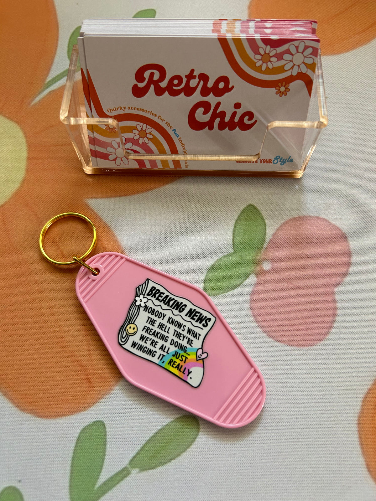 Breaking News Keychain