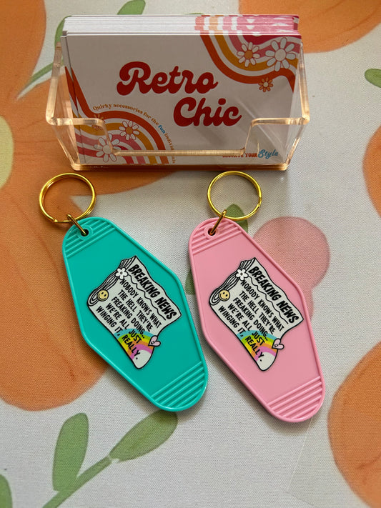 Breaking News Keychain