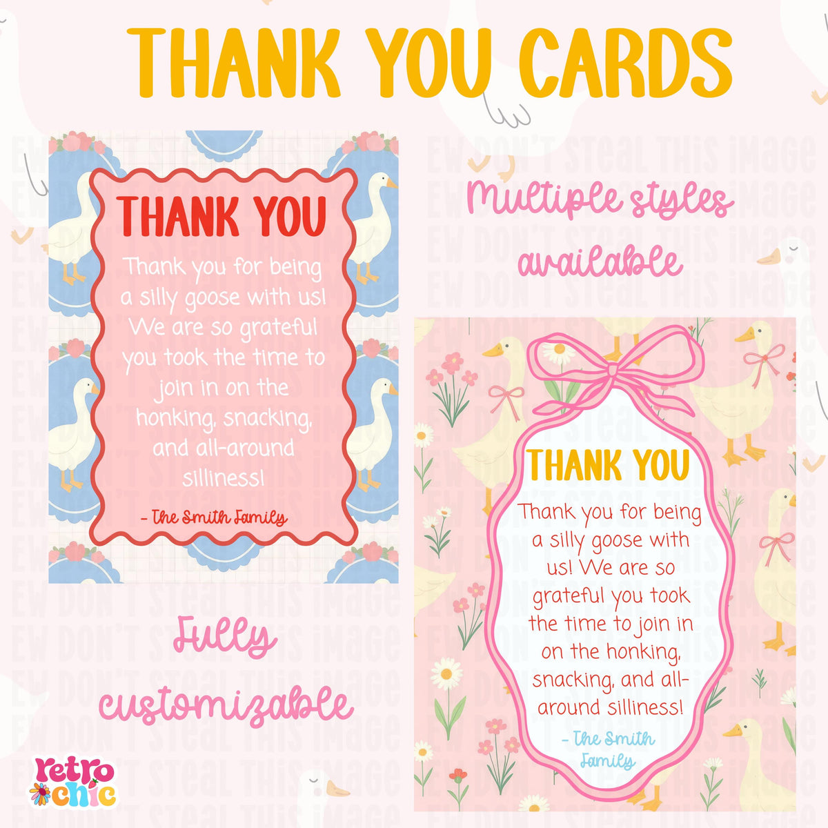 Silly Goose Birthday Invitation Canva Template Bundle (Digital Download)