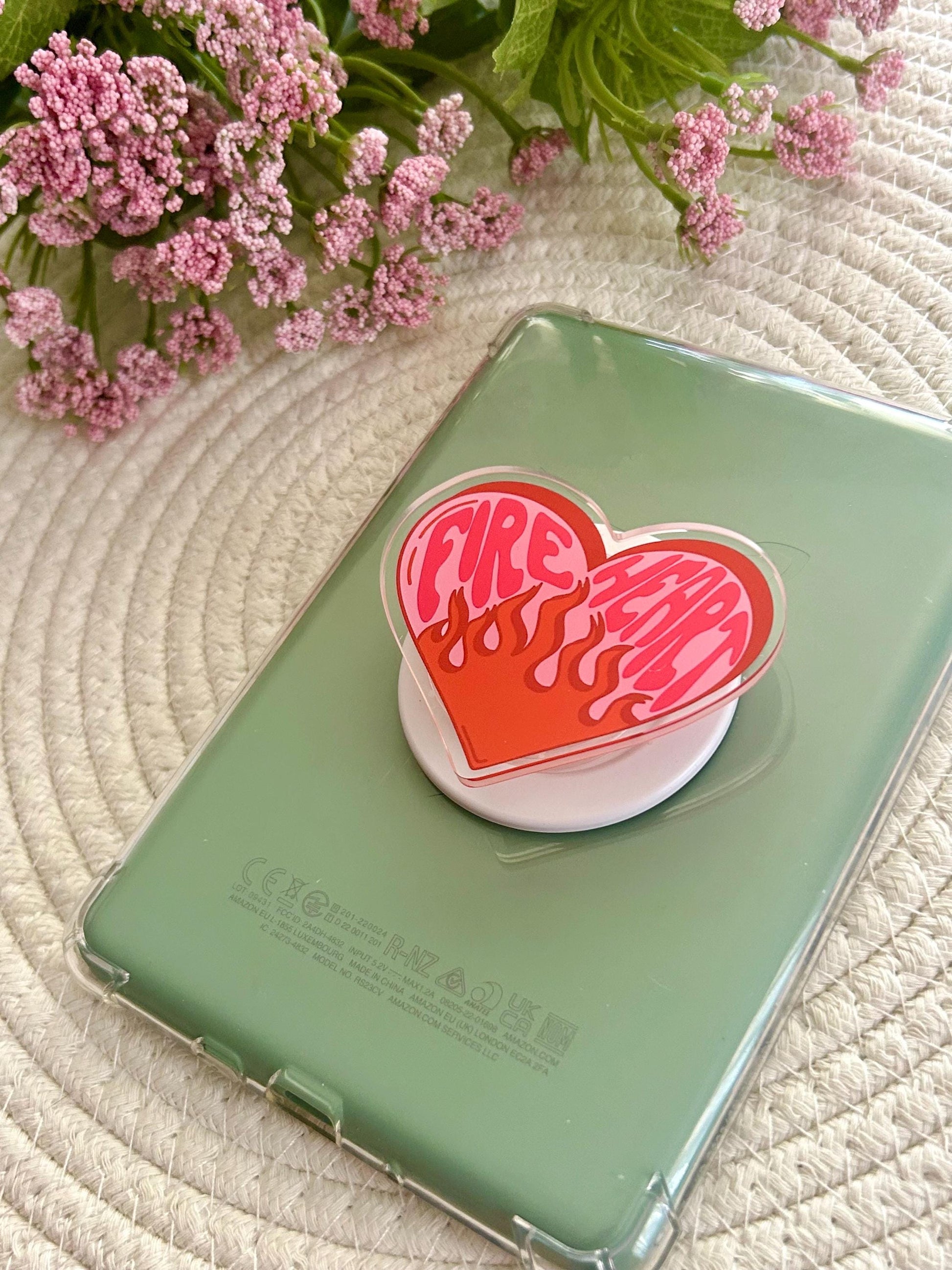 Fireheart Acrylic Phone Grip, TOG Book Accessory, Kindle Holder, SJM Merch