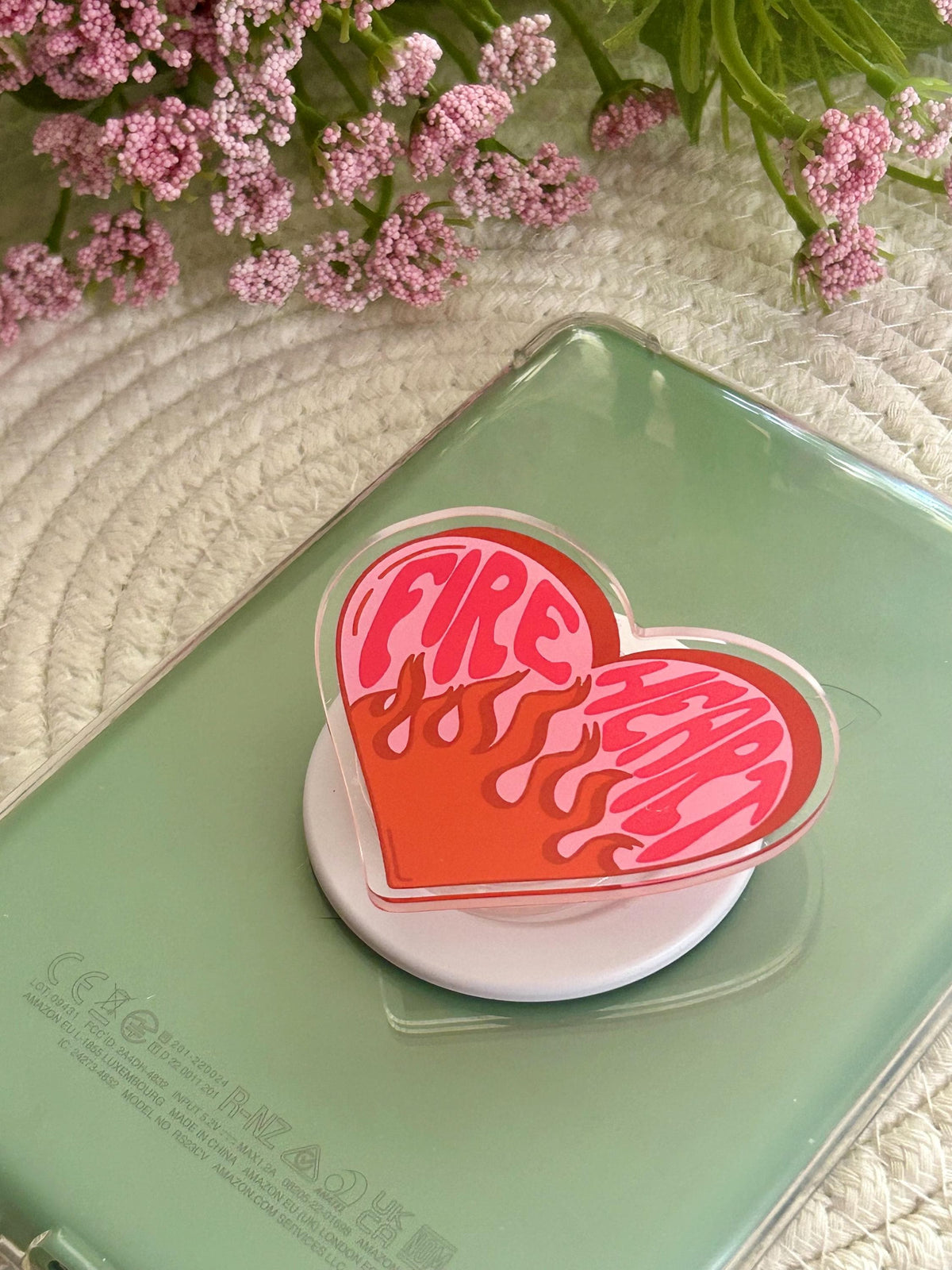 Fireheart Acrylic Phone Grip, TOG Book Accessory, Kindle Holder, SJM Merch