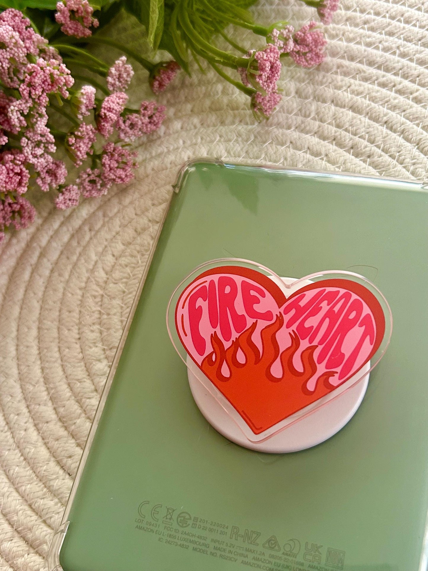 Fireheart Acrylic Phone Grip, TOG Book Accessory, Kindle Holder, SJM Merch