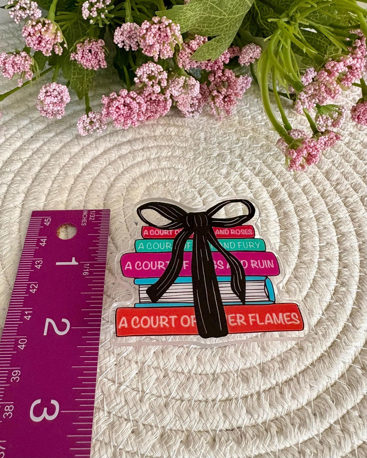 ACOTAR Inspired Stack of Books Phone Grip, Acrylic Fandom Accessory